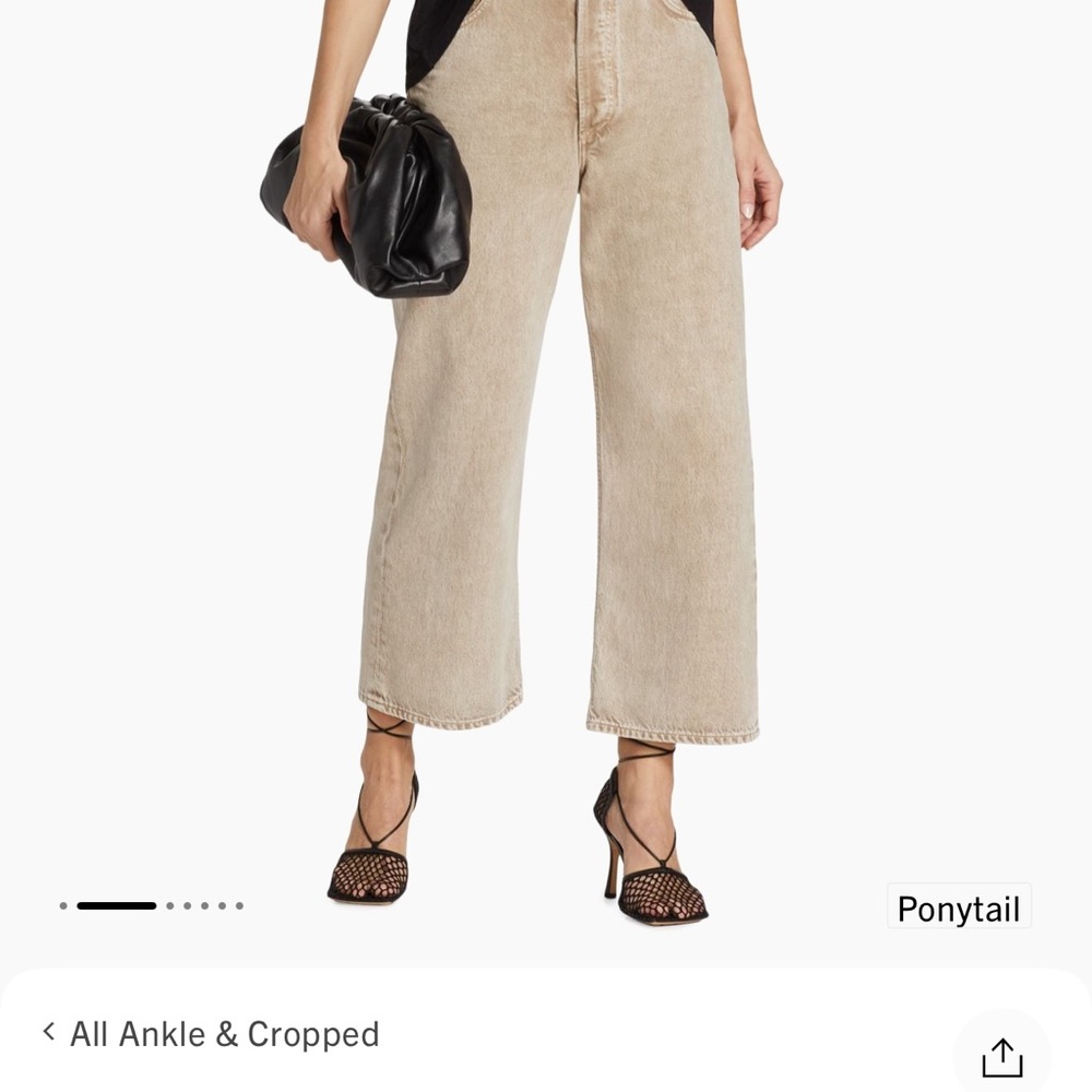 Citizens of Humanity
Gaucho High-Rise Cropped Wide-Leg Jeans Ponytail, 28 (4-6)